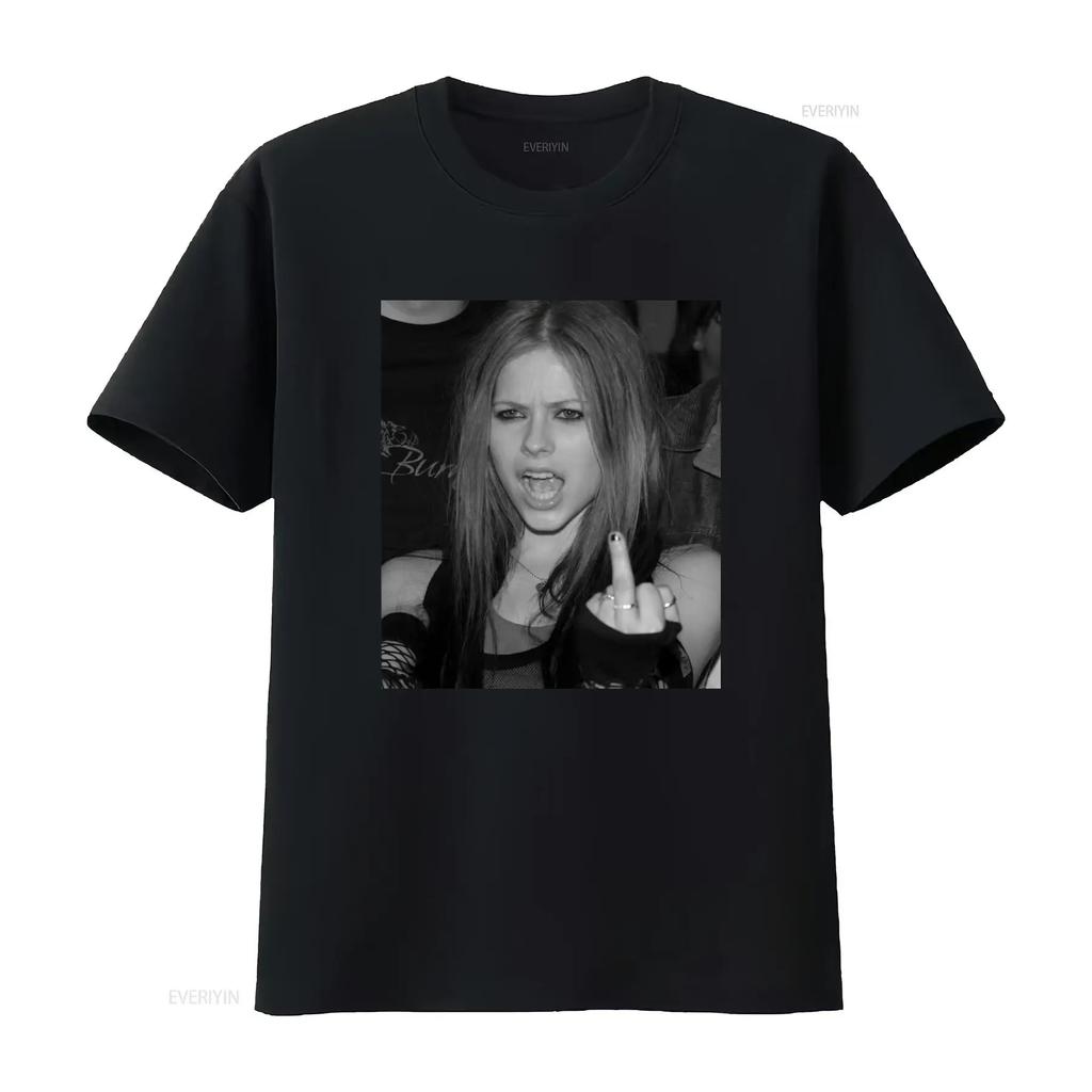 Avril Lavigne Complicated Rock Style T Shirt For Women Girls Vintage Washed Comfortable Versatile Stretched Soft Fashion