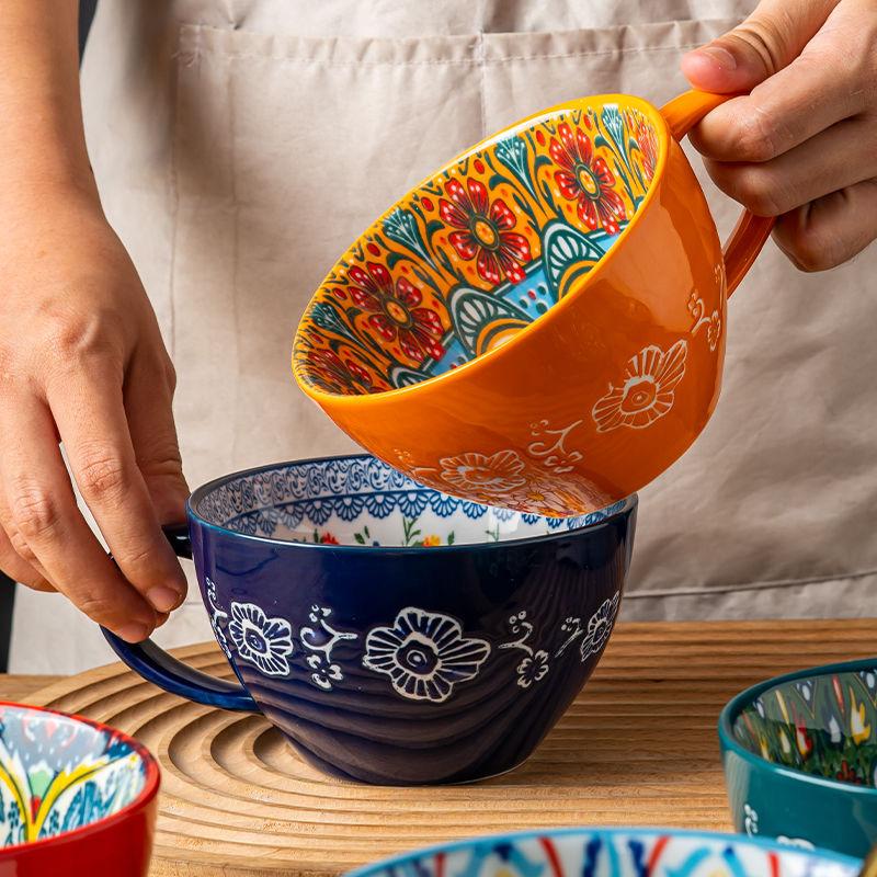 Bohemian Ceramic Coffee Mug – Morning Tea Cup, Funny Gift for Family, Friends, or Colleagues