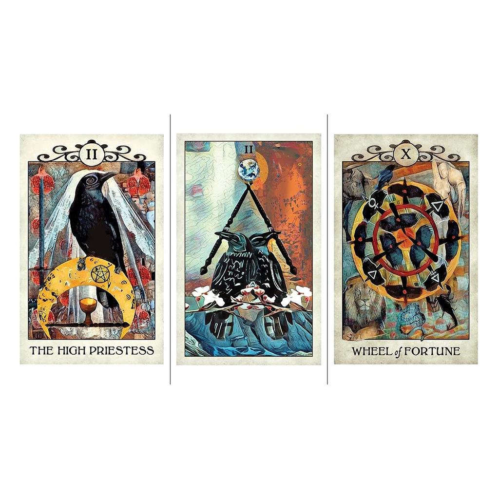 Kancharo Tarot Card Set, 78 Cards, Tarot Reading Set [Crow Tarot], Includes Basic Instructions and Pouch In Japanese (Authentic)