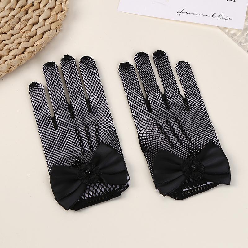 Élégants Gants à Nœud en Dentelle pour Mariages et Spectacles