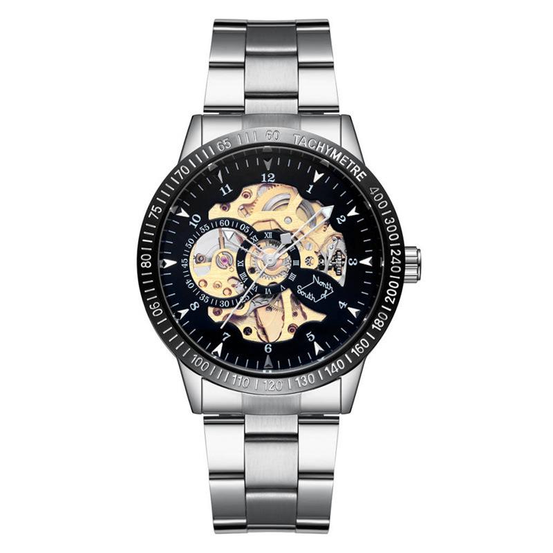 

Чоловічий водонепроникний автоматичний механічний годинник - Люмінесцентний, Порожнистий дизайн, Модний