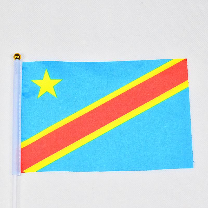 Democratic Republic of the Congo 10 Pieces of 14*21 Cm Hand-waving Flags