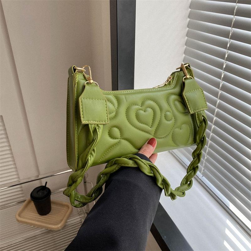 

Французская дизайнерская сумка через подмышку, женская сумка высокого класса с прострочкой Car Feel, французская сумка через плечо, женская сумка светло-зеленый