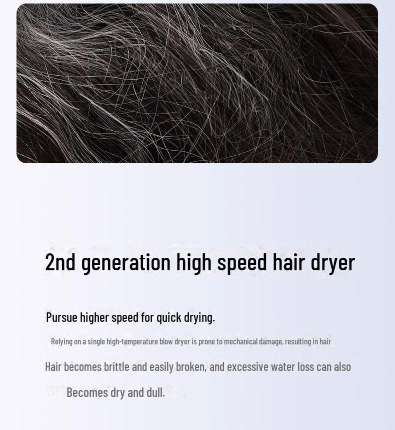High-Speed Leafless Hair Dryer with Negative Ion Technology for Home Salon Care