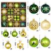 44-Piece Christmas Tree Decoration Set: 6cm Colorful PVC Hanging Balls