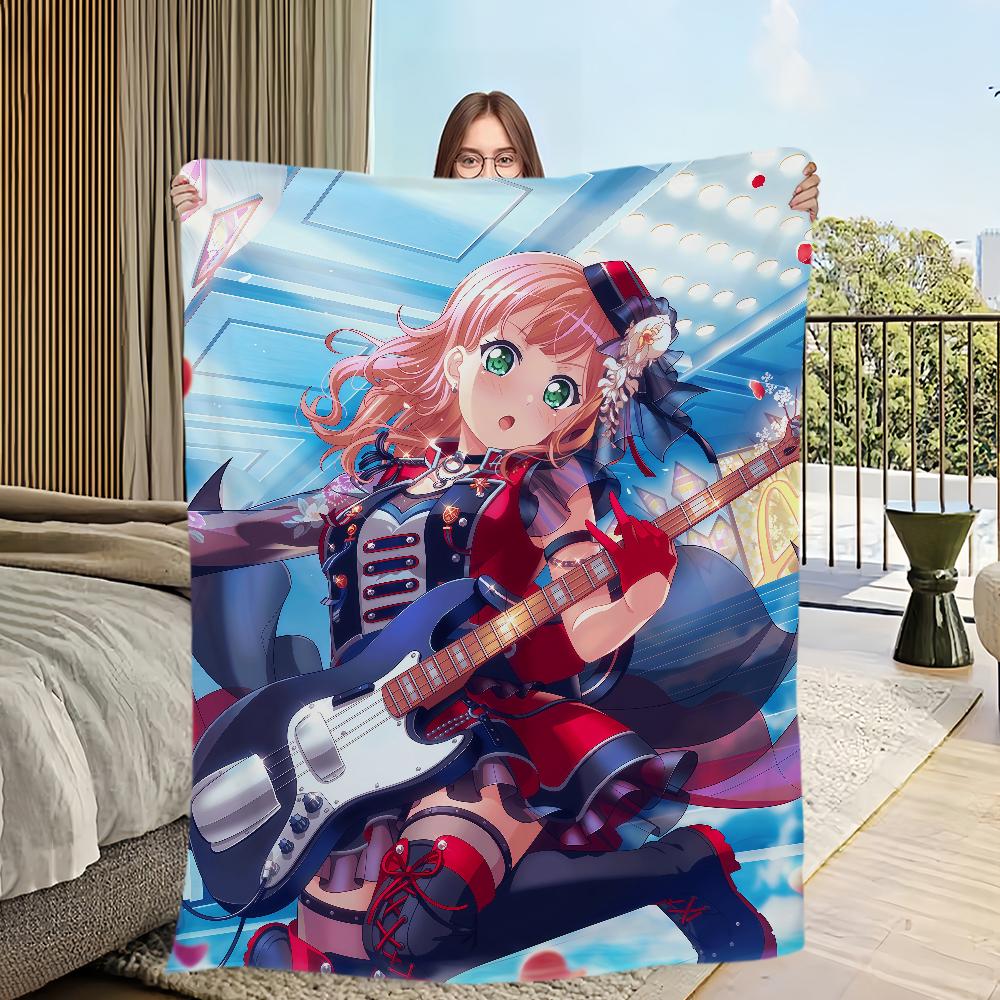 b-BanG Dream Girls Band Party Uehara himari Flannel warm soft plush blanket sofa living room hogar bedroom travel gift home