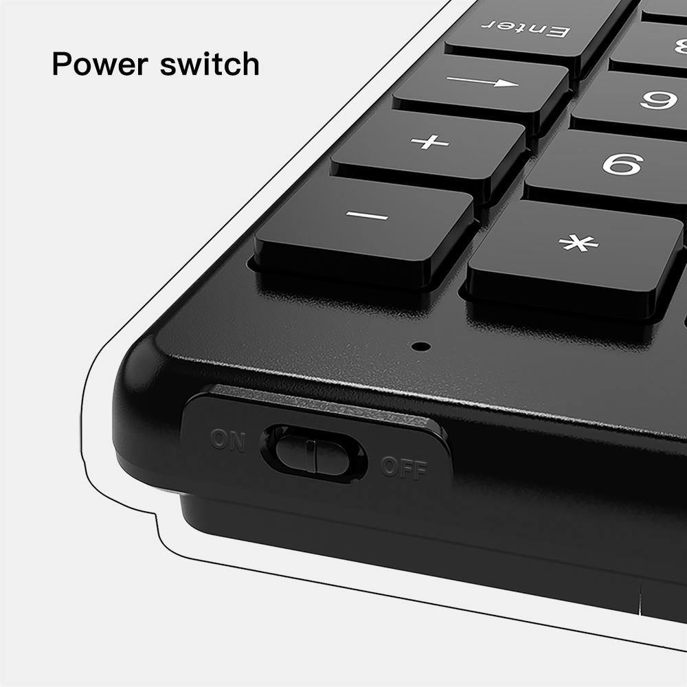 Wireless Numeric Keypad  5.1 Number Pad 19 Keys  -thin Design Portable   Numpad Ergonomic design   Numeric Pad for Laptop Desktop, PC, Note