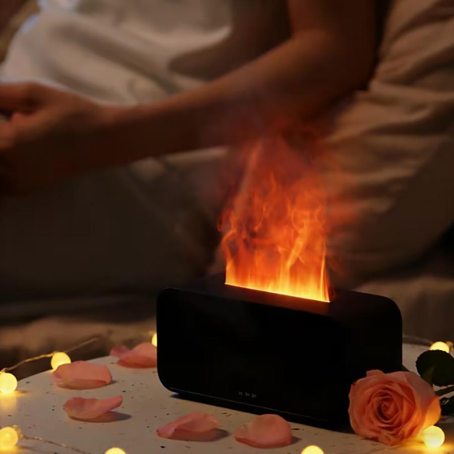 Flames Air Humidifier & Aroma Diffuser Ultra Quite & Auto-Off Lower Noise Sleep Without Disturbance Aroma Diffuser Air Humidifie