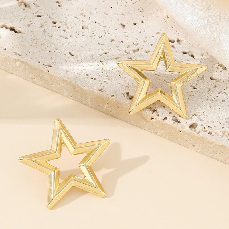 Handmade Stainless Steel Earrings Bean/Star/Floral/Butterfly/Coral Ear Studs Accessories Trendy Jewelry for Ladies