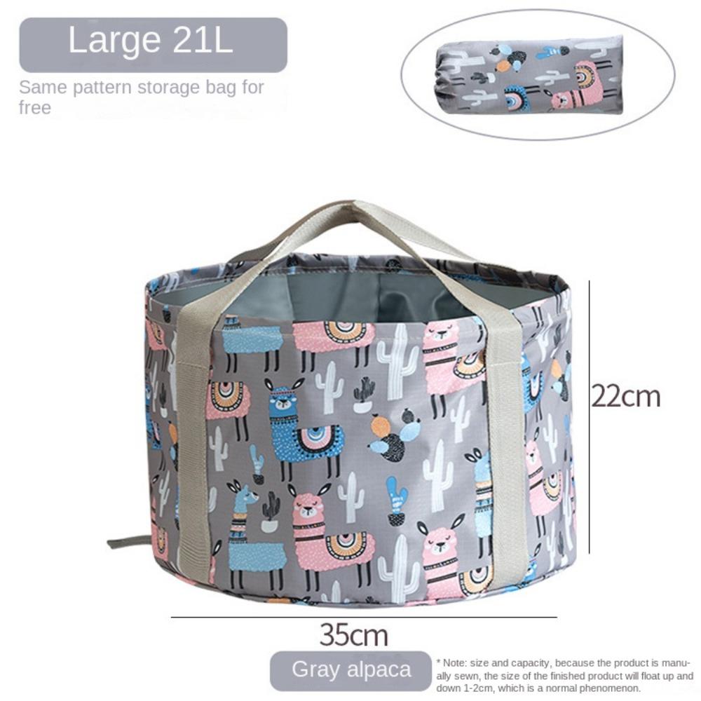 Household Foldable Bucket Bag With Handle Bath Tub Foot Spa Basin  Winter