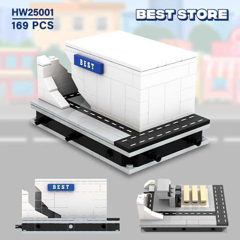 Mini Miasto Sklep Ulica Widok Budowle Model Symulacja Architektura Kolekcja Cząstki Budowlane Klocki Zabawka