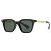 New European American Mens Square Glasses Retro Double Grooved Frame Sunglasses Spot 6069