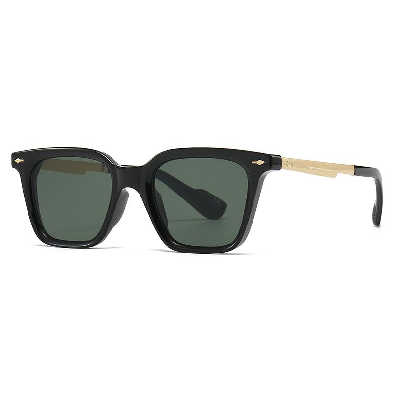 New European American Mens Square Glasses Retro Double Sorghum Frame Sunglasses Cross Border Spot 6069