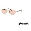 Prada Logo Elegant Design Metal Oval Sunglasses Women sunglasses Gold PRB53S5AK50V