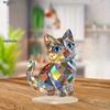 Decorazioni Appese Gatto di Cristallo Scultura Acrilica/ Statua Gatto da Tavolo per Finestre di Casa e Decorazioni per Feste, Decorazione Quattro Stagioni