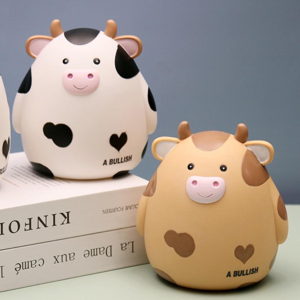 Large Capacity Cow Piggy Bank Animal Child Gift Cash Saving Money Box Creative Desktop Decoration Children's Piggy Bank