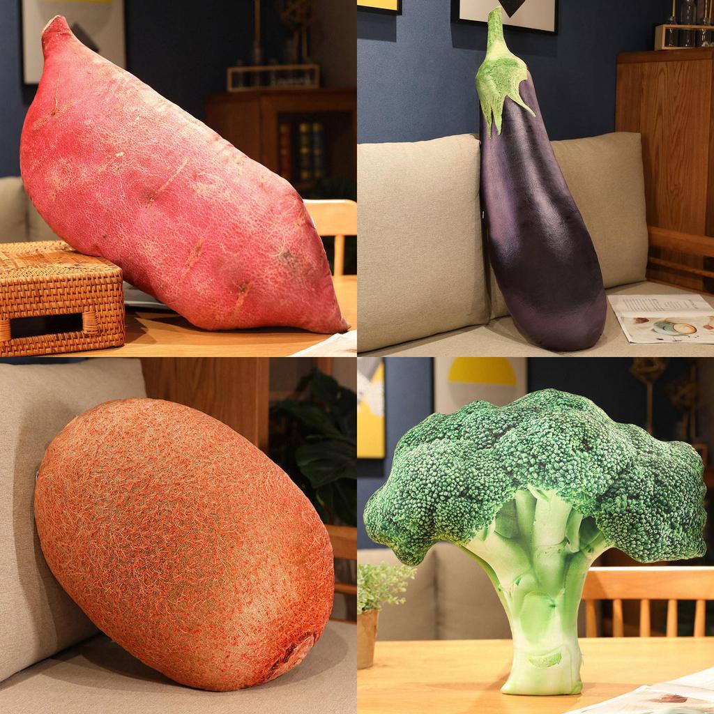 Cartoon Fruit Plush Cushion Pillow For Sofa Office Nap Soft Floral Design Gift For Kids