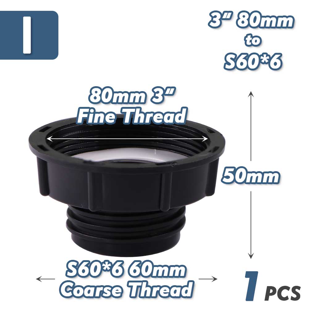 1/2" 3/4" 1" 1.5" 2" 3" 4" IBC Water Tank Conver Adapter Fine X Coarse Thread 1000L Ton Barrel Garden Irrigation Valve Fittings