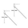 2pcs Trending Y2k Super Cool Dark Street Cross Chain Bungee Earrings for Women Cool Handsome Personality No Pierced Ear Clip