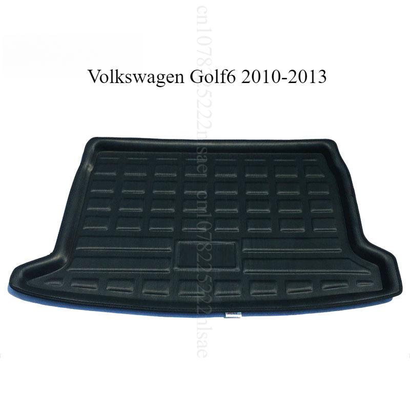 New Trunk Mats For VW Golf 6 2010-2013 Accessories Waterproof Non-Slip Liner Floor Mat for Volkswagen Golf6 Cargo Liner