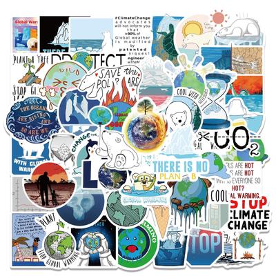 50 Globale Klimawandel Graffiti Aufkleber Gepäck Trolley Koffer Notizbuch Wasserdicht DIY