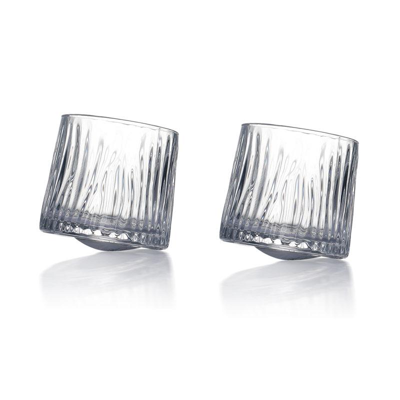 300ml Creative Rotating Whiskey Glass Foreign Wine Glass Unique Design Wine Glass Without Base Ice Hockey Cup Elegant Glassware