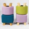 Square Stool Covers Thick Stretch Knitting Round Seat Covers Living Room Chair Cover Small Footstool Ottoman Slipcover Protector