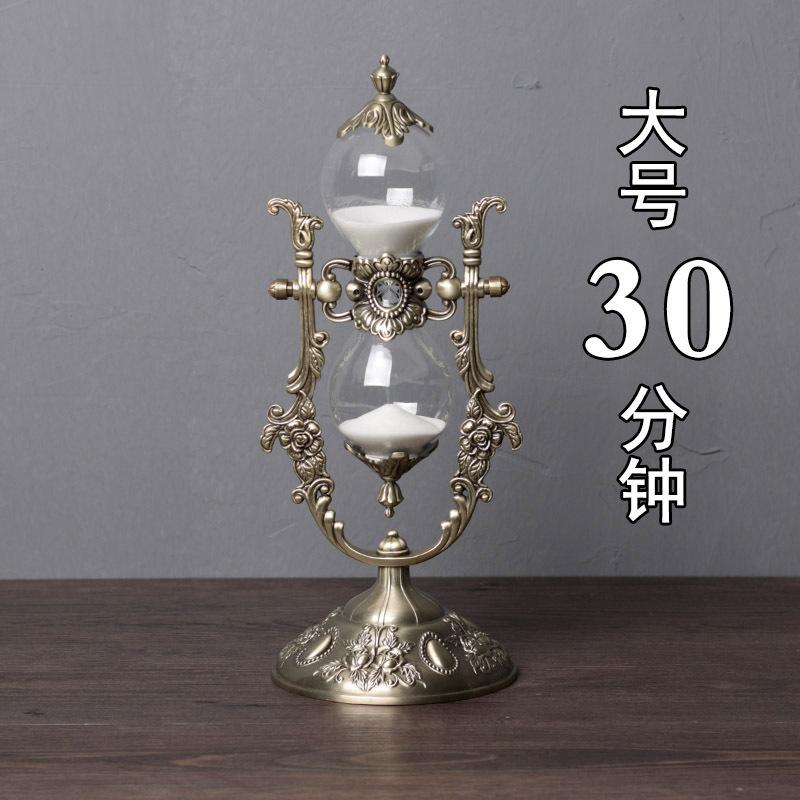 Small Creative Hourglass Timer Home Decoration Ornament Metal Handicrafts Housewarming Birthday Gift
