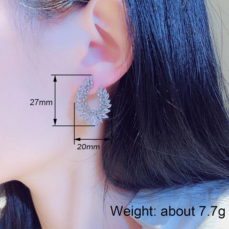 Xiaomi Huitan Aesthetic Geometric Women Stud Earrings for Wedding Engagement Trendy Accessories Inlaid Bright CZ Gentle Party Jewelry