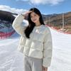 Down jacket women's short puff bread jacket to keep warm in winter
