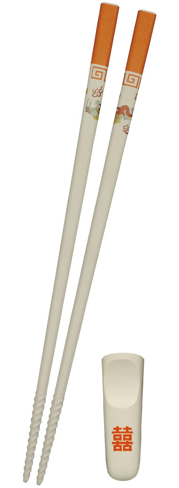 

Artha Omachido Rasenbashi Ryu Authentic Chinese with Chopstick Case that doubles as a Chopstick PPS Glass AR0623316 (Dragon) Chopsticks, 23cm, Rest, +