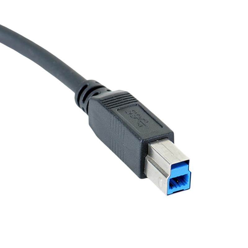 USB 3.0 B Male To Female Printer Cable Screw Panel Mount 5Gbps Transfer Rate 50cm 20inch For Hard Drives Keyboards