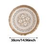 Sottopiatti Rotondi in Juta Naturale con Motivo Floreale Ecologico Vintage Decorazione da Pranzo per Uso Domestico