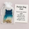 Yousheng Pocket Hug Animal with Positive Card Emotional Support Resin Animal Token Mini Dachshund Turtle Owl Cat Corgi Bulldog Statue Figurine Gift