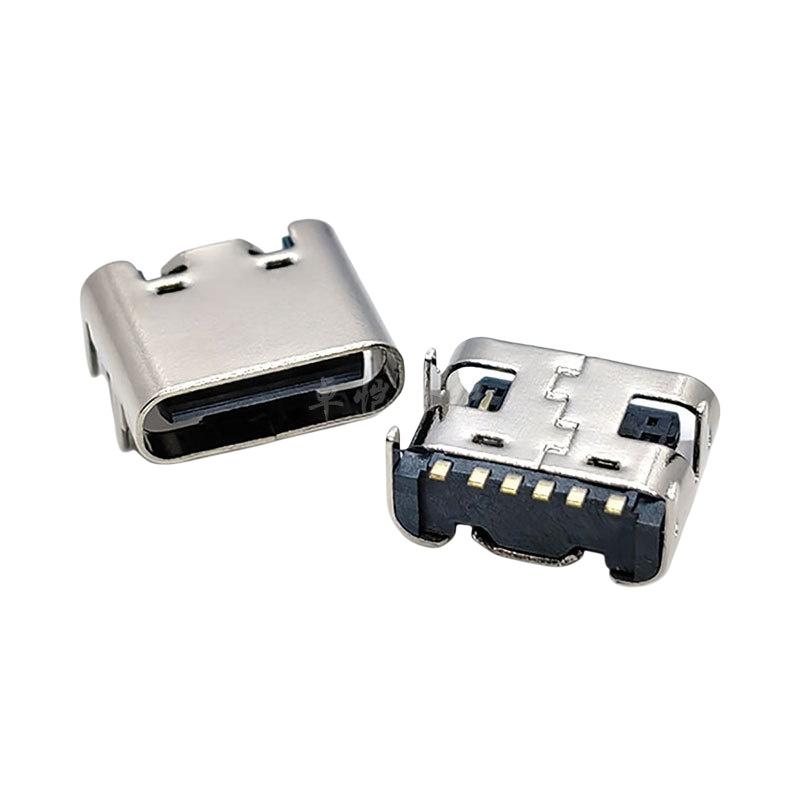 10/20Pcs/Set 6 Pin Type-C Socket USB Connector Type C Female Charging Port Jack PCB Soldering SMD SMT DIY Repair Type C Adapter