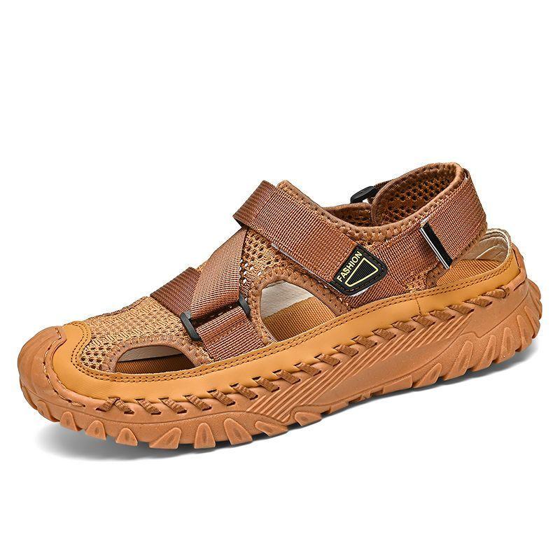 Summer Men's Sandals  Leather Men's Casual Shoes Outdoor Men Leather Sandals for Men Beach Shoes Roman Men's Shoes