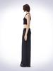 HAUS072C Belt Loop Point Wide Pants Black