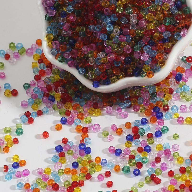 Transparent Glass Rice Beads Loose Beads Beading Accessories Handmade Diy Bracelet Hairpin Jewelry Materials Beads for Jewelry Making