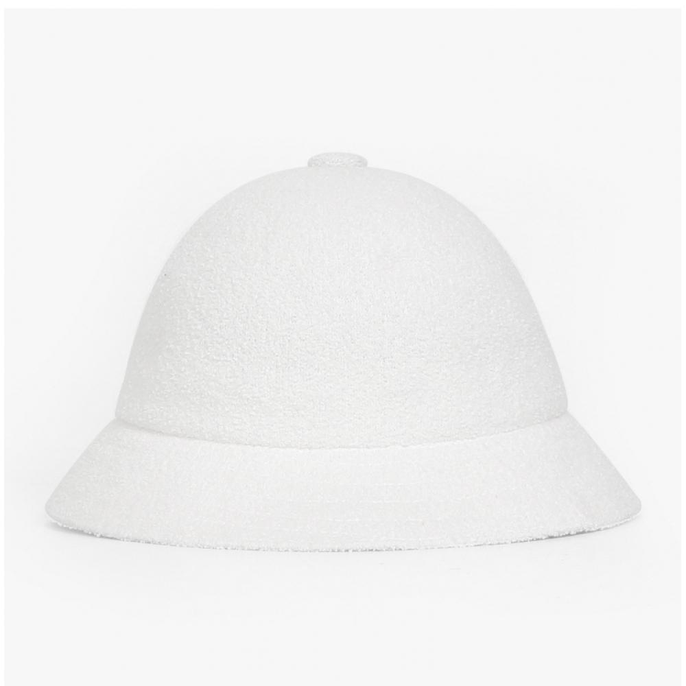Kangol K3407 White Bermuda Casual Big Logo Bucket Hat