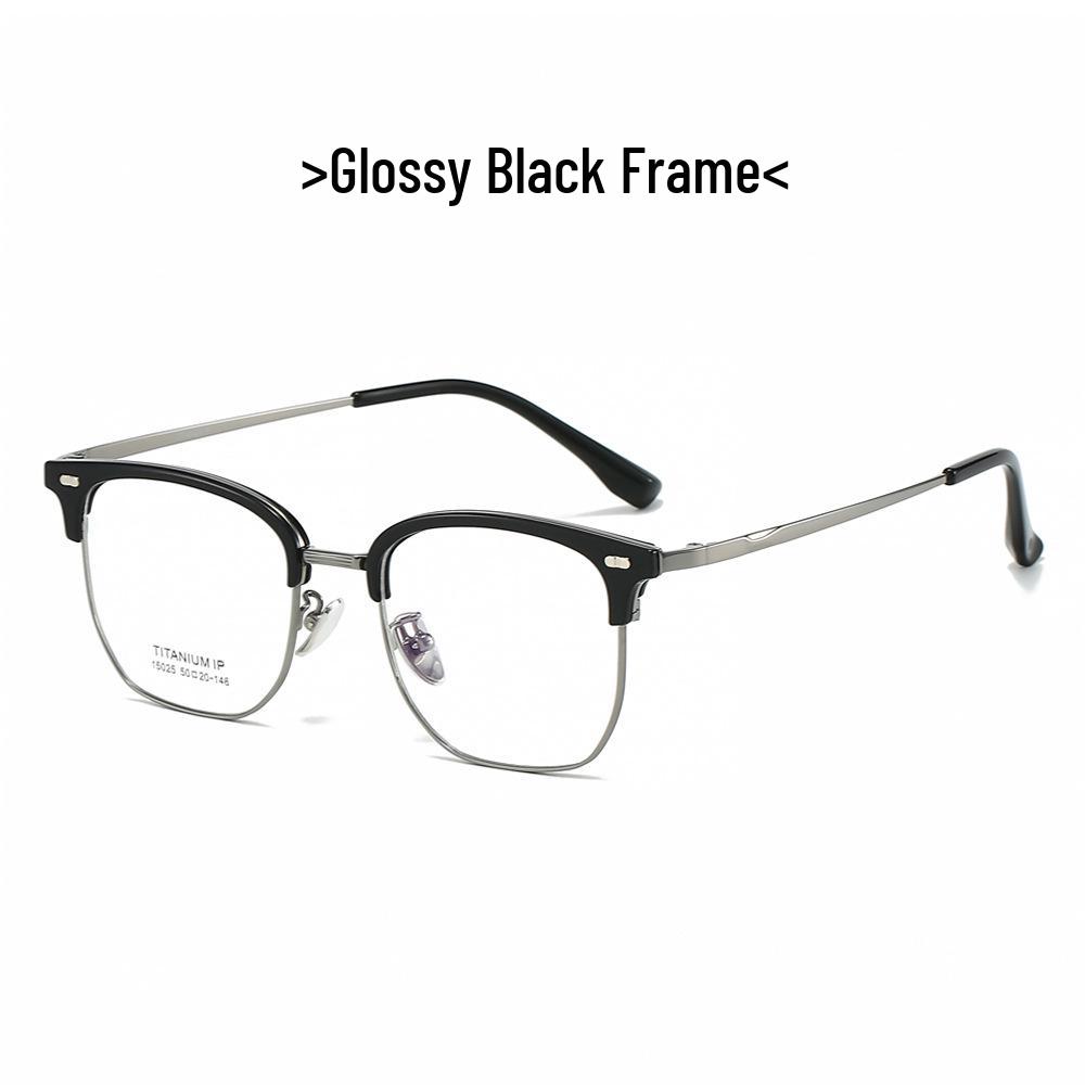 2024 Autumn Winter New CBD Business Titanium Frame Glasses with Anti-Blue Light and Myopia Protection, Model 15025