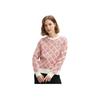 Fila Full Print Crew Neck Pullover Sweater Women Sweater Legendary-Red F11W411401F-RD