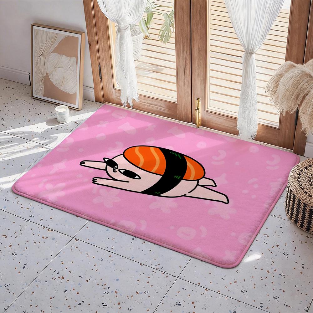 Character K Ketnipz Floor Mat Eco Flannel Doormat Non Slip Odorless Indoor Floor Rug Soft Short Plush Home Mat