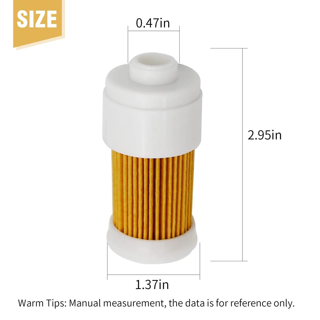 150-175-200-225-250-300 Fuel Filter Element Outboard Replacement for Yamaha 68F-24563-10-00 2 Pack