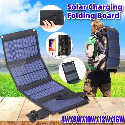 Skládací solární panel 4W 8W 10W 12W 16W přenosná solární nabíječka USB 5V DC Solární panel pro napájení mobilních zařízení