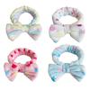 Fun Plush Bowknot Spa Headbands Elastic Hairband For Female Everyday Wear Hair Styling Accessories Makeup Hair Band