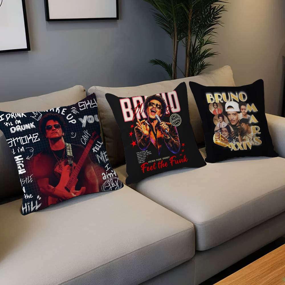 Miyan B-bruno Mars Kissenbezüge Cartoon Sofa Dekorativ Zuhause Doppelseitiger Druck Kurzer Plüsch Niedlicher Kissenbezug