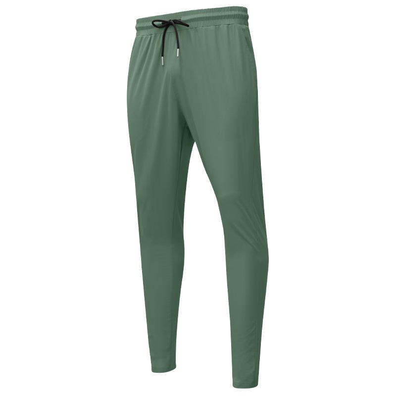 Summer Gym Fitness Trousers Men's Pencil Pants Tight Jogging Running Breathable Quick-Drying Ice Silk Sports Wind Casual Pants