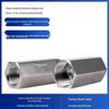 304 Stainless Steel Female Thread One-Way Check Valve, Gas/Water Pipe Backflow Preventer, Hexagonal 1/4" & 1/2" Internal Thread.