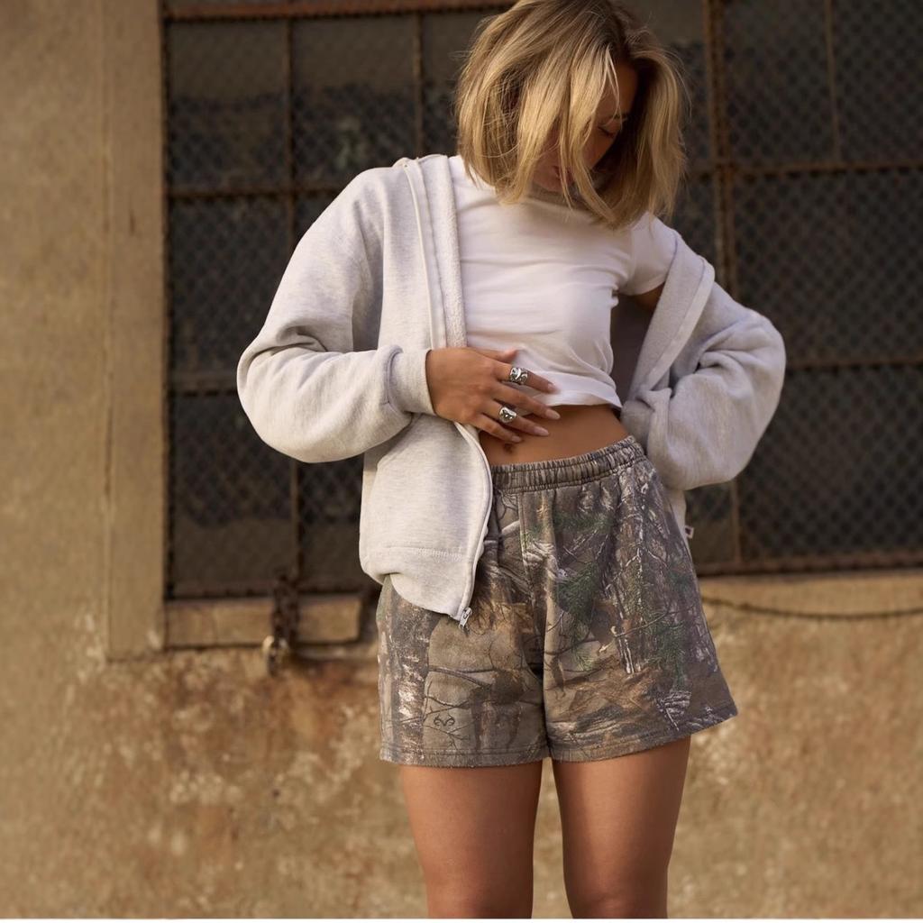 Unisex Vintage Camouflage Y2K Shorts Women Casual Loose Summer Short Pants Streetwear