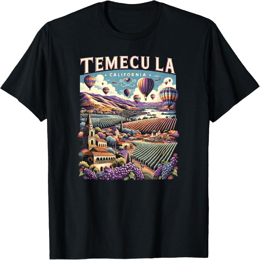 Temecula California Retro Sunset Vintage Inspired T-Shirt S